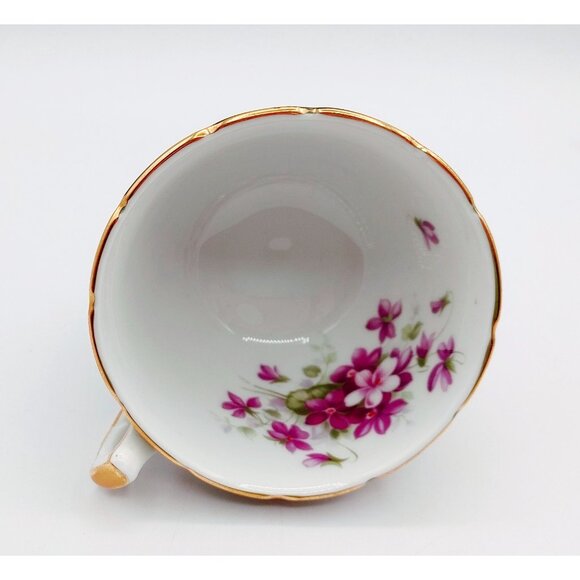 Aynsley England Emerald Violet Tea Cup And Saucer 2917 - Picture 11 of 12